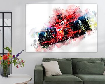 Sebastian Vettel, Ferrari 2018 van Theodor Decker
