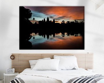 Silhouette Angkor Wat Cambodja zonsopgang