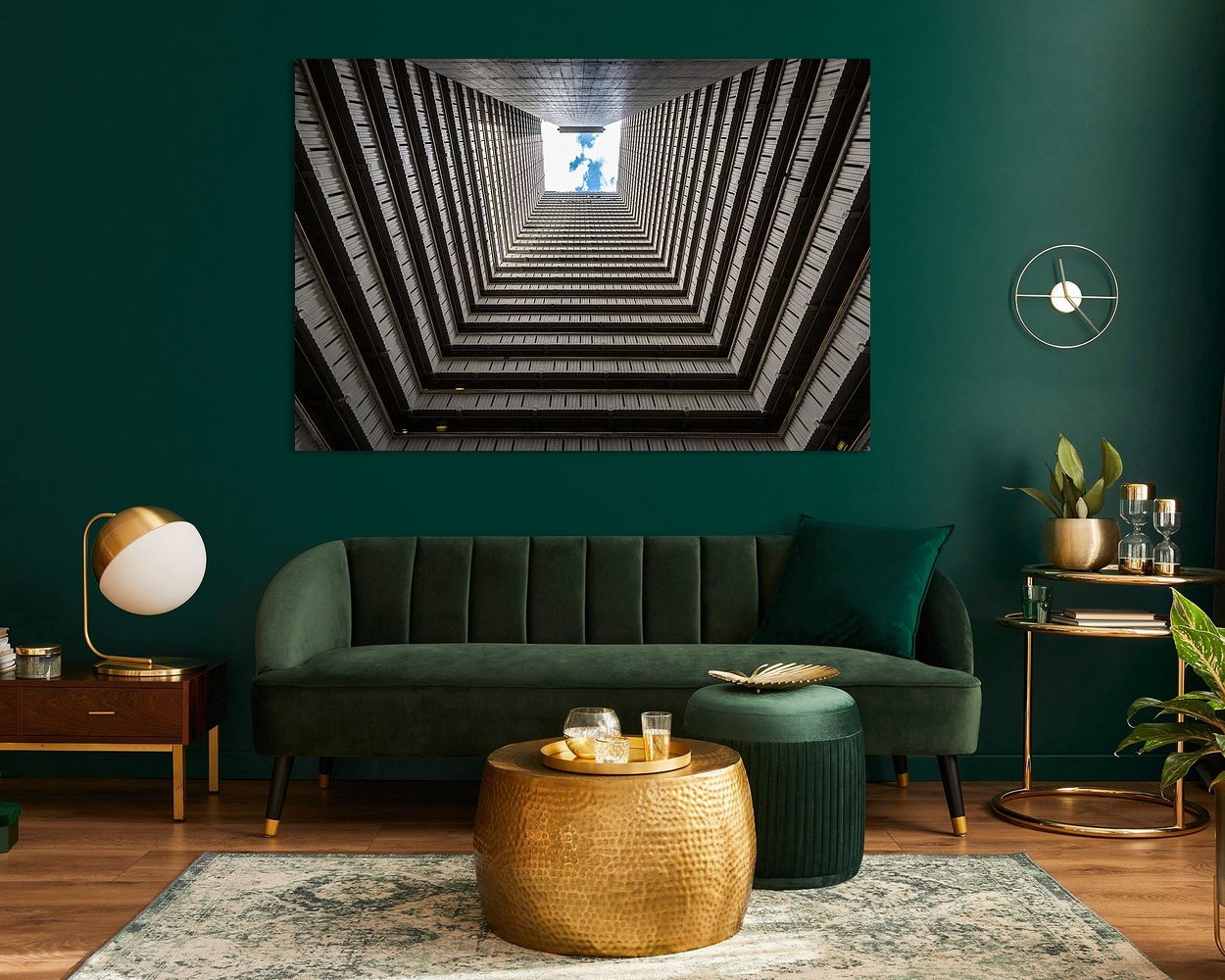 Voorbeeld van het werk in een kamer