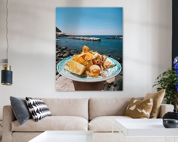 Deep-fried seafood on an Italian coastal Taverna on Ischia by Michiel Dros