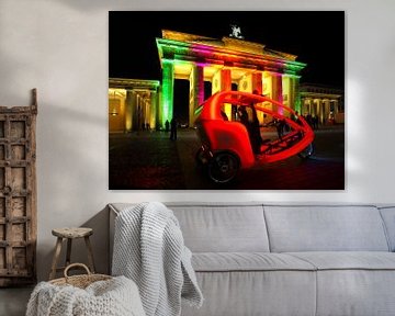 Brandenburg Gate with bicycle taxi