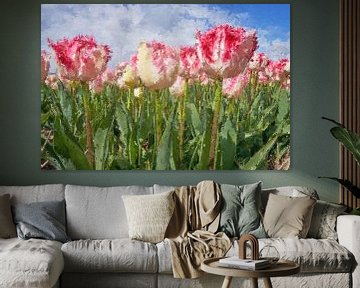 Bunte Tulpen in Nahaufnahme von eric van der eijk