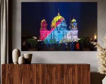 La cathédrale de Berlin en illumination spéciale