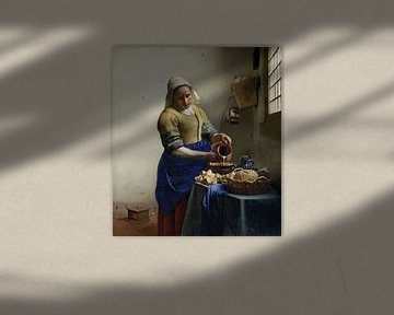 Die Milchmagd (gespiegelt) - Johannes Vermeer
