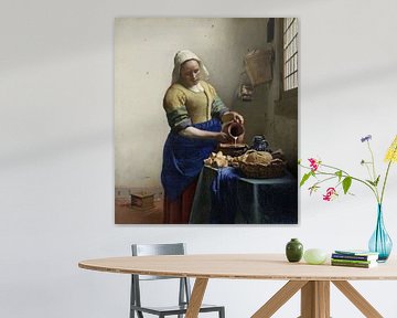 Die Milchmagd (gespiegelt) - Johannes Vermeer