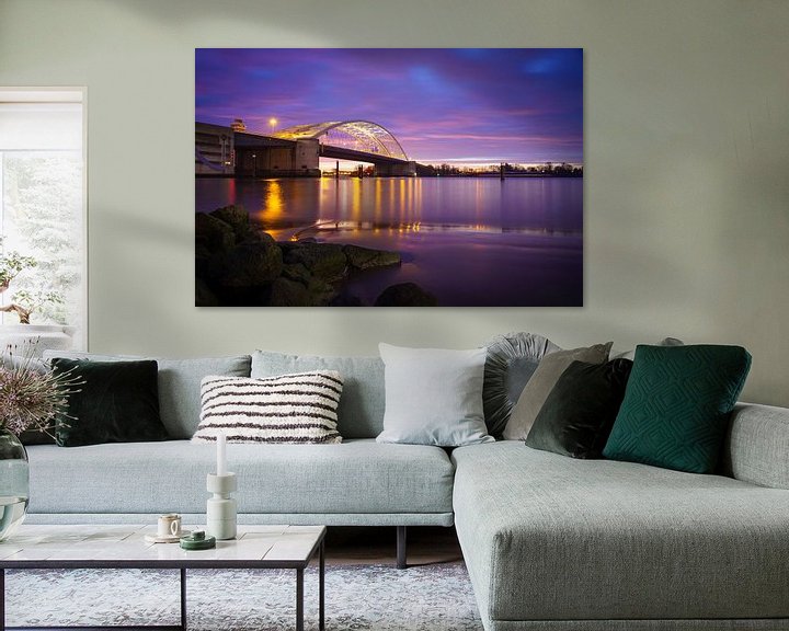 Impression: Le pont Van Brienenoord illuminé sur Mark De Rooij