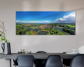 Lucht panorama van Naarden Vesting in Nederland van Eye on You