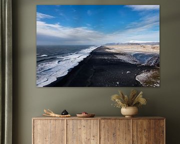 Black sand beach IJsland van Annika Koole