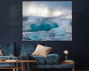 Ice block in the sea by Annika Koole