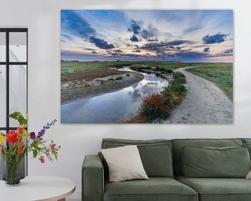 Sonnenuntergang von Slufter Texel von Texel360Fotografie Richard Heerschap