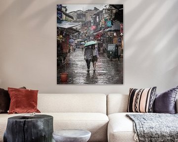 Een regenachtige dag in Yangshuo (China) van Claudio Duarte