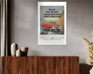 La publicité de la Jeep Wagoneer des années 60 sur Jaap Ros