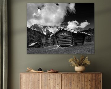 View to the Obere Wettersteinspitze with hut by Andreas Müller