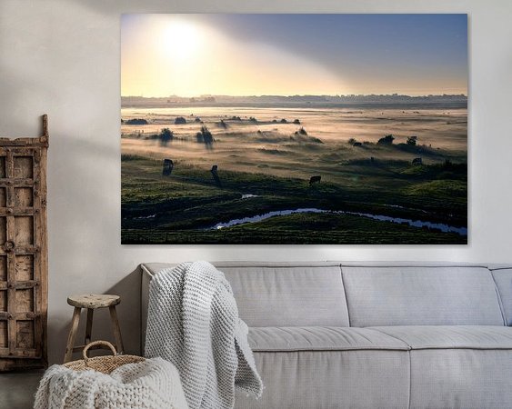 Voorbeeld van het werk in een kamer