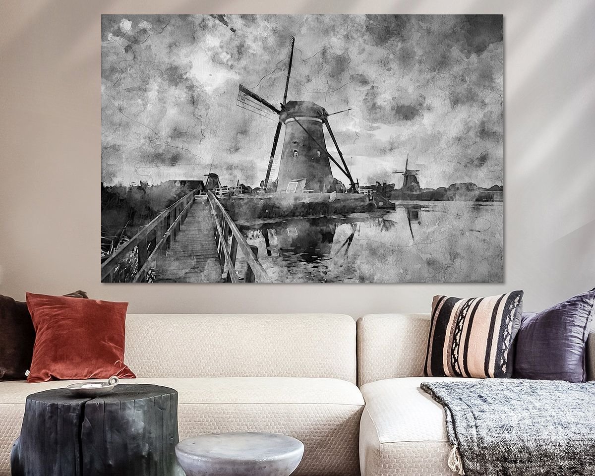 Voorbeeld van het werk in een kamer