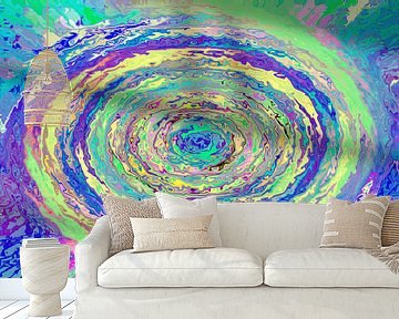 Blue Hypnotic - digital art in pop-art stijl van Qeimoy