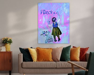 Motiv Münchner Kindl - Pink and Blue von Felix von Altersheim