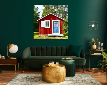 Rood huis in Zweden van Anne Travel Foodie