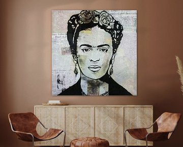 Frida "Press" door Kathleen Artist van Kathleen Artist Fine Art