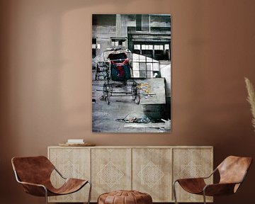 Mixed  media markthallen Meppel. van Therese Brals