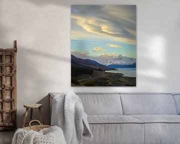 Lenticulaire wolken over Mount Cook van Keith Wilson Photography