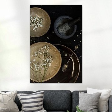 Fleurs sur une assiette sur Isa Dolk