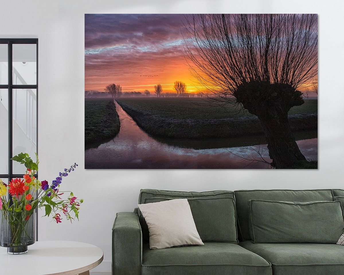 Voorbeeld van het werk in een kamer