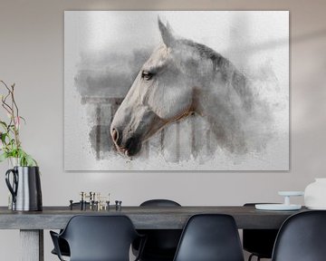 Het witte paard 01 van Olaf Bruhn