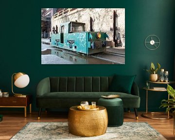 Old green train by Andrew van der Beek