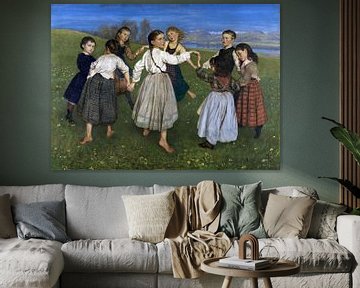 Dansende kinderen,1872 van Atelier Liesjes
