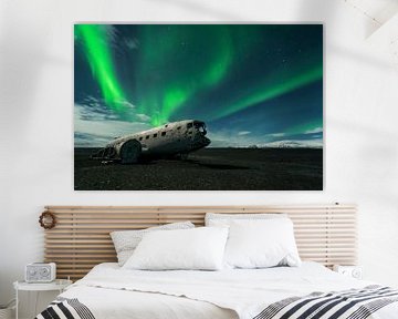 Iceland Northern Lights Aircraft by Stefan Schäfer