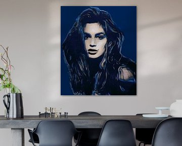 Motiv Cindy Crawford - Sexy Vamp - Overdosis Blue von Felix von Altersheim