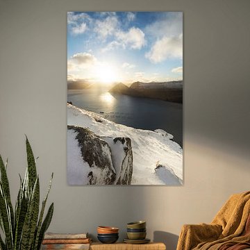 Faroe Islands in the snow