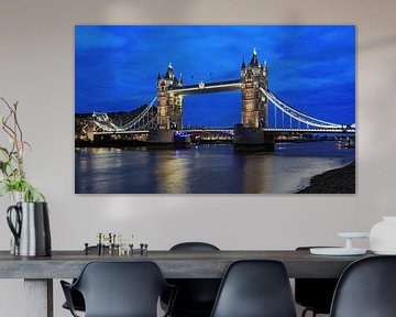 London Tower Bridge on the Thames at the blue hour by Frank Herrmann