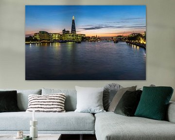 City of London Skyline op de Theems van Frank Herrmann