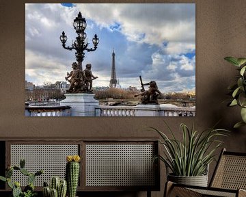 Fähre Alexandre III mit Eiffelturm von Dennis van de Water