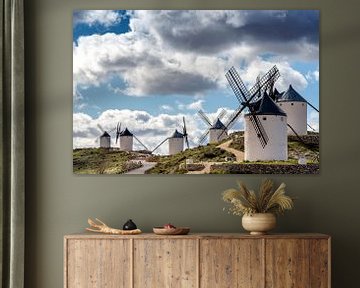 Paysage des moulins à vent de Don Quichotte en Espagne. sur Carlos Charlez