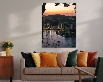 View over Rio de Janeiro at sunset from Pão de Açúcar by Michiel Dros