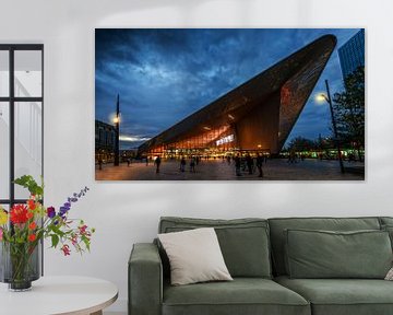 Rotterdam train station in the blue hour by Bart Ros