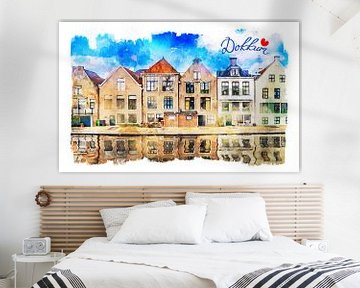 Dokkum Watercolour by Peter Bolman