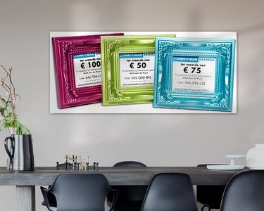 Voorbeeld van het werk in een kamer