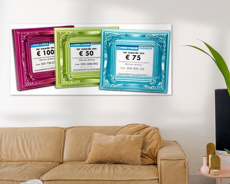 Voorbeeld van het werk in een kamer