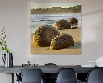 Moeraki Boulders @ Sunrise van Keith Wilson Photography