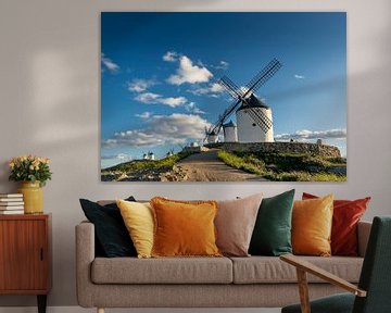 Historical windmills of Don Quixote, in La Mancha (Spain).