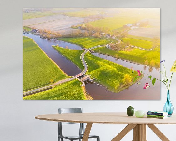 Voorbeeld van het werk in een kamer