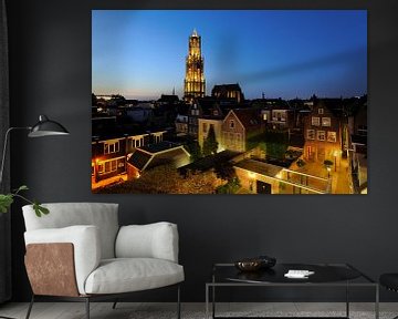Het centrum van Utrecht met de Domtoren en de Domkerk van Donker Utrecht