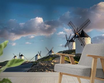 Historical windmills of Don Quixote, in La Mancha (Spain). by Carlos Charlez