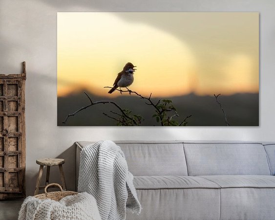 Voorbeeld van het werk in een kamer