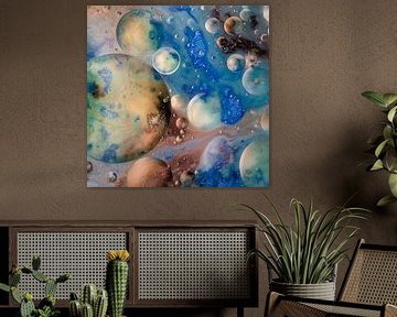 Surrealistisch beeld van planeten in het heelal van Art by Fokje