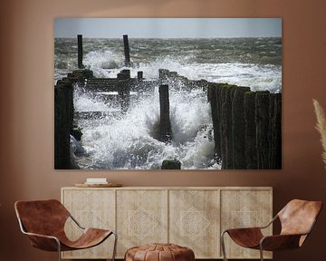 Stormy weather on Dutch coast
